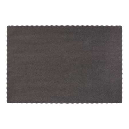 Lapaco Lapaco Econo Scalloped Solid Colored Black Placemat, PK1000 314-209